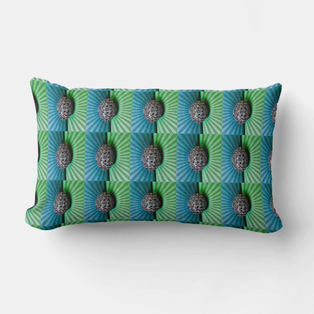 Sunburst Easter Egg Lumbar Cushion (Front)