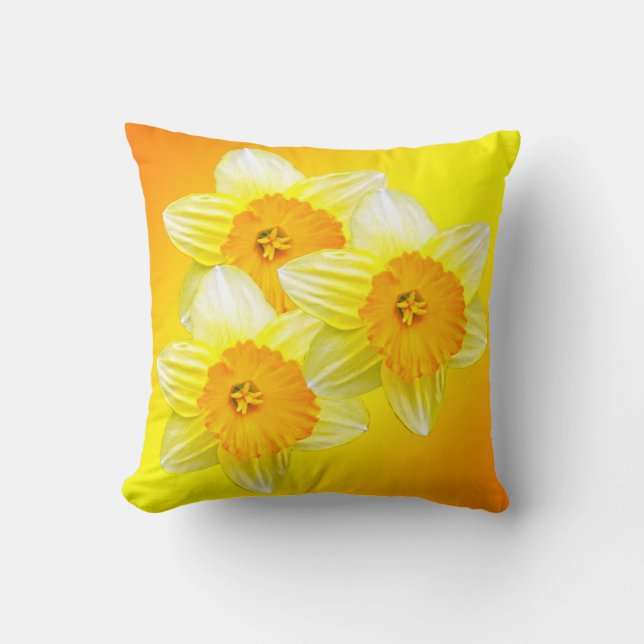 Sunburst Golden Daffodils, Cushion (Front)