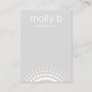 Sunburst Grey Earring Jewellery Display Holder Business Card