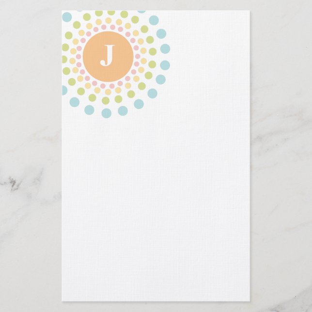 Sunburst Monogram Stationery (Front)