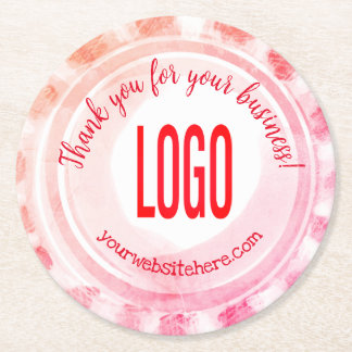 Sunburst Peppermint Candy Square Paper Coaster