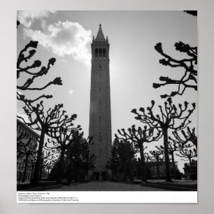 Sunburst, Sather Tower, February 1966 Poster