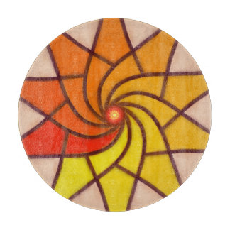Sunburst Spiral Cutting Board