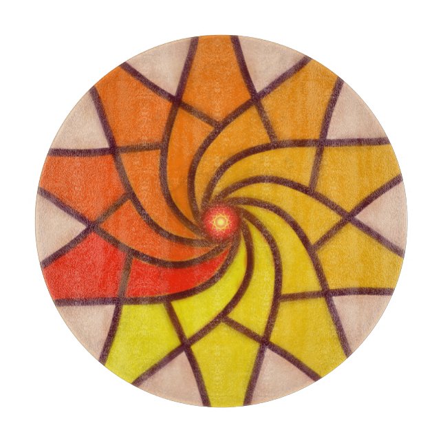 Sunburst Spiral Cutting Board (Front)