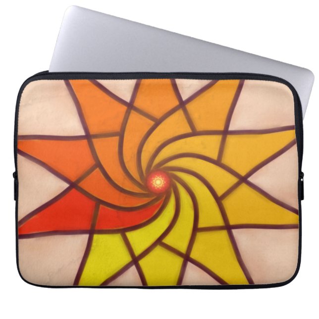 Sunburst Spiral Laptop Sleeve (Front)