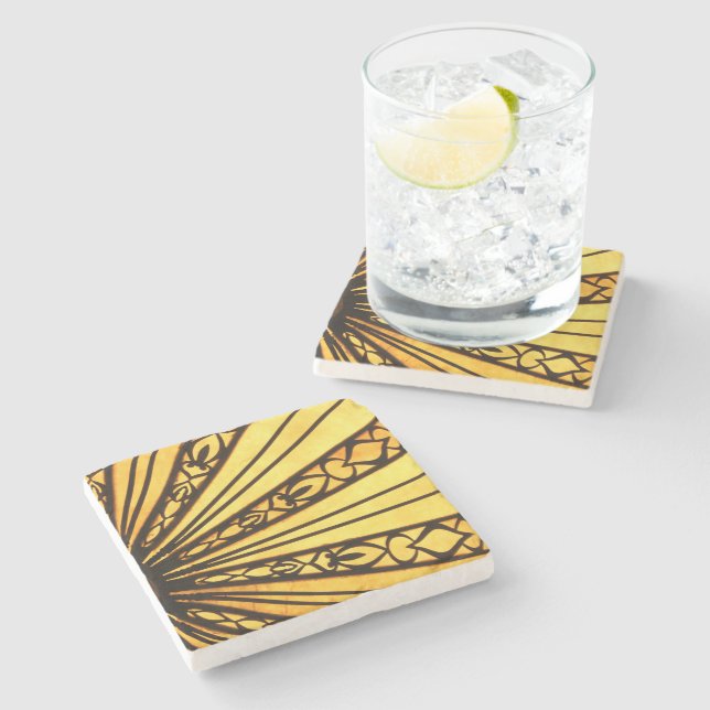 Sunburst Stone Coaster (Side)