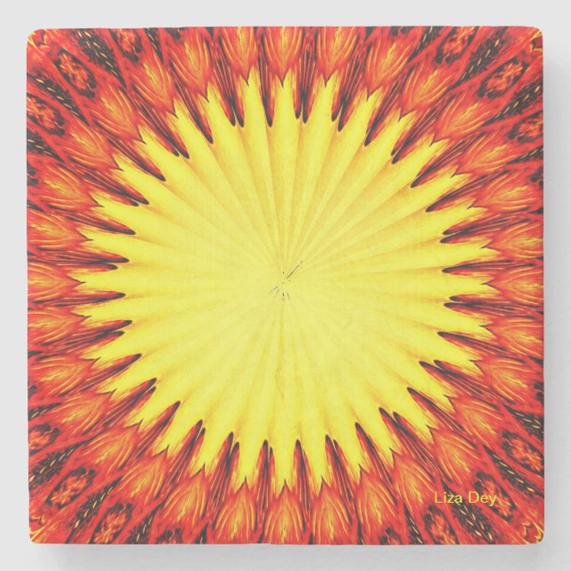 Sunburst Stone Coaster (Front)