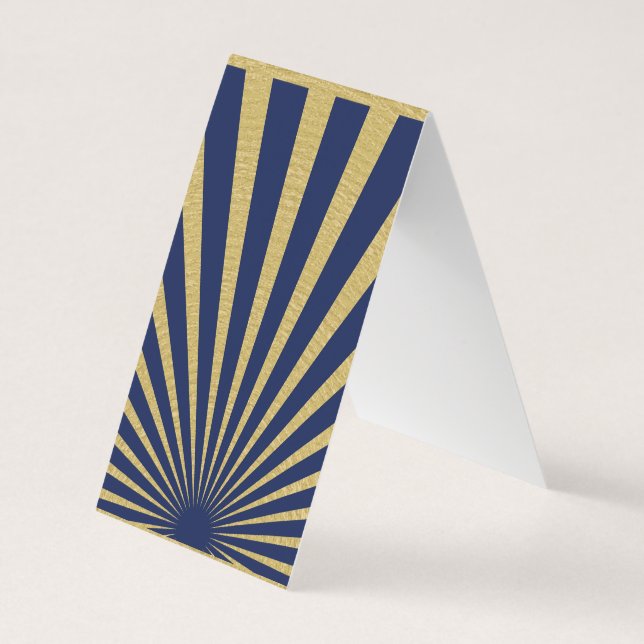 Sunburst stripes posters business card (Back)