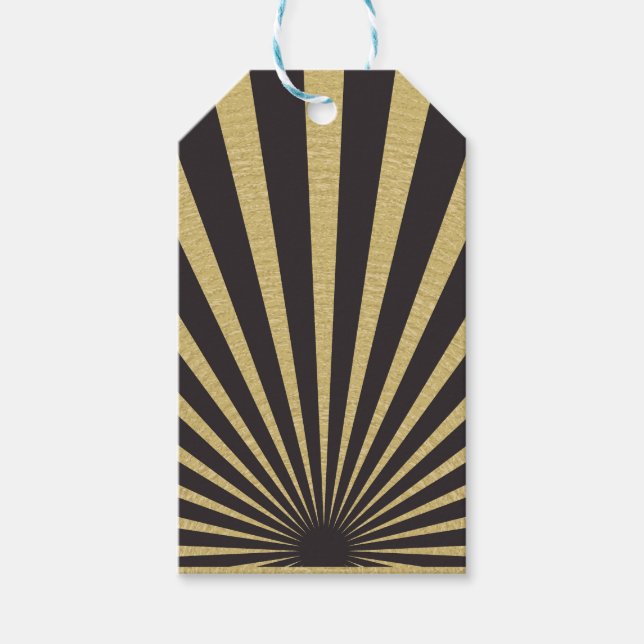 Sunburst stripes posters gift tags (Front)