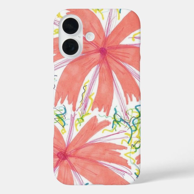 Sunburst Tropical Flower Pattern Case-Mate iPhone Case (Back)