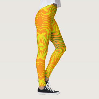 Sunburst Vibrations on Yellow/Orange/Green Leggings