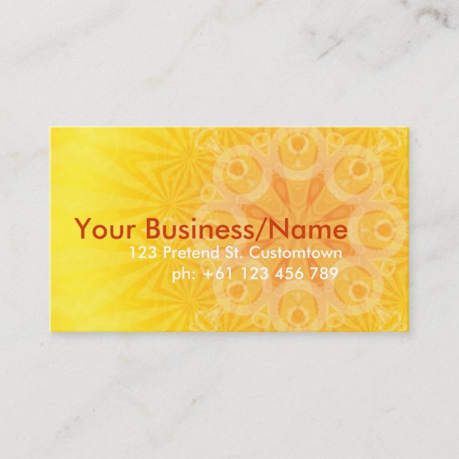 Sunburstia Business Card (Front)