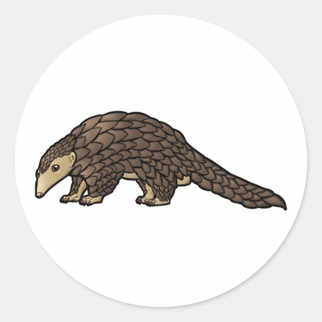 Sunda Pangolin Classic Round Sticker (Front)