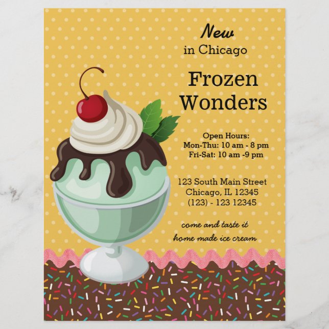 Sundae * choose background colour flyer (Front)