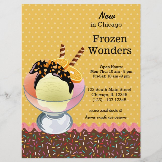 Sundae * choose background colour flyer (Front)