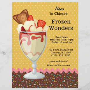 Sundae * choose background colour flyer