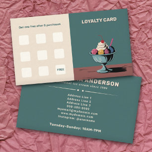 Sundae - Ice Cream Parlour Loyalty Card