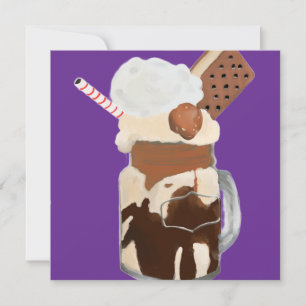 Sundae Ice Creams Fun Desserts Invitation
