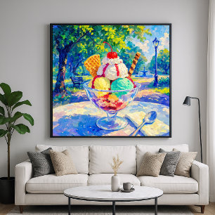 Sundae In The Park - Pastel Impressionistic Style Poster