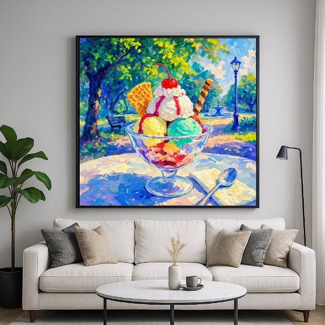 Sundae In The Park - Pastel Impressionistic Style Poster (Creator Uploaded)