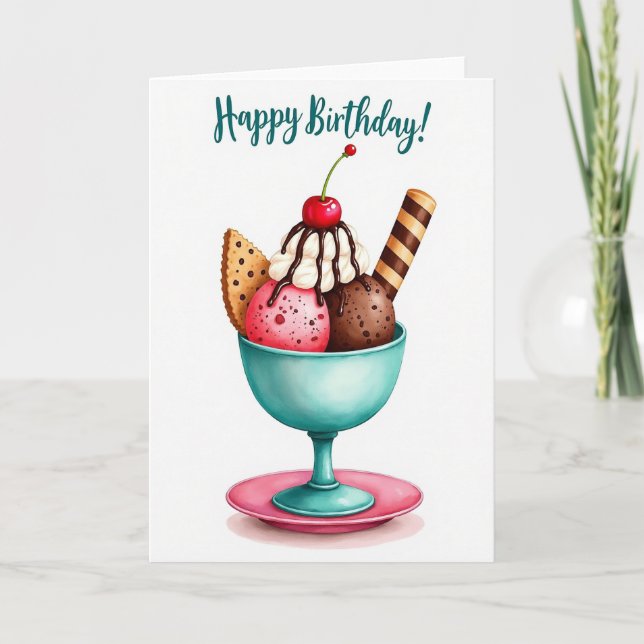 Sundae Sweet Birthday Card (Front)