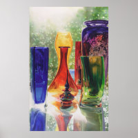 "Sundance" Art Glass Watercolor Painting