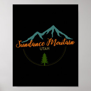 Sundance Mountain Utah Adventure Skiing Snowboard  Poster