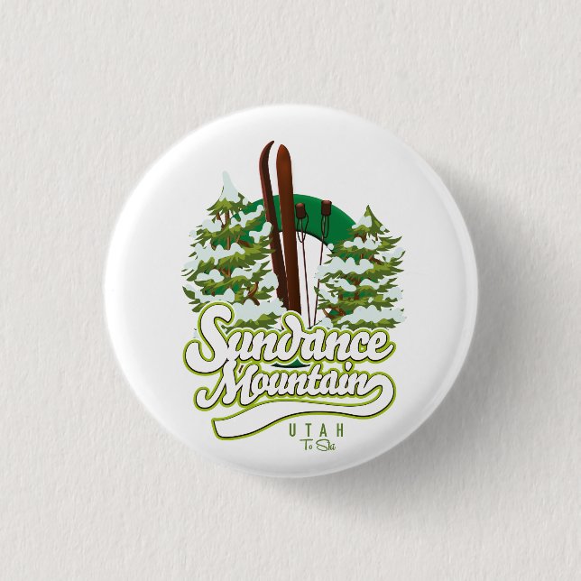Sundance Mountain Utah Ski logo 3 Cm Round Badge (Front)