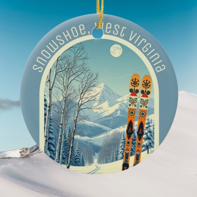 Sundance Mountain Utah ski souvenir  Ceramic Ornament (Creator Uploaded)