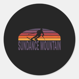 Sundance Mountain Utah Usa Ski Resort Snowboarding Classic Round Sticker