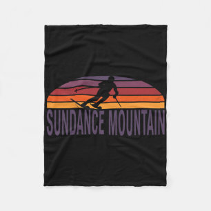 Sundance Mountain Utah Usa Ski Resort Snowboarding Fleece Blanket