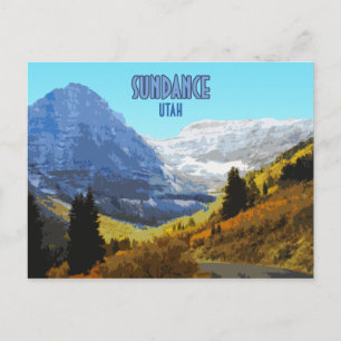 Sundance Utah Mountains Vintage Postcard