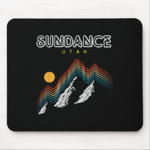 Sundance Utah - Usa Hiking And Climbing 1980s Retr Mouse Pad
