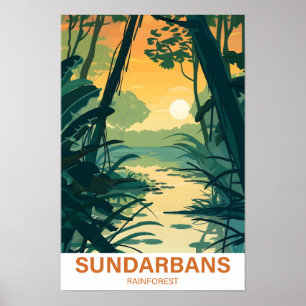 Sundarbans Rainforest India Bangladesh Travel Poster