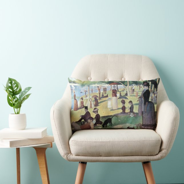 Sunday Afternoon, Island La Grande Jatte by Seurat Lumbar Cushion (Chair)