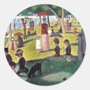 Sunday Afternoon La Grande Jatte - Georges Seuratt Classic Round Sticker