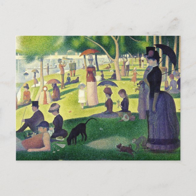 Sunday afternoon on La Grande by Georges Seurat Postcard (Front)