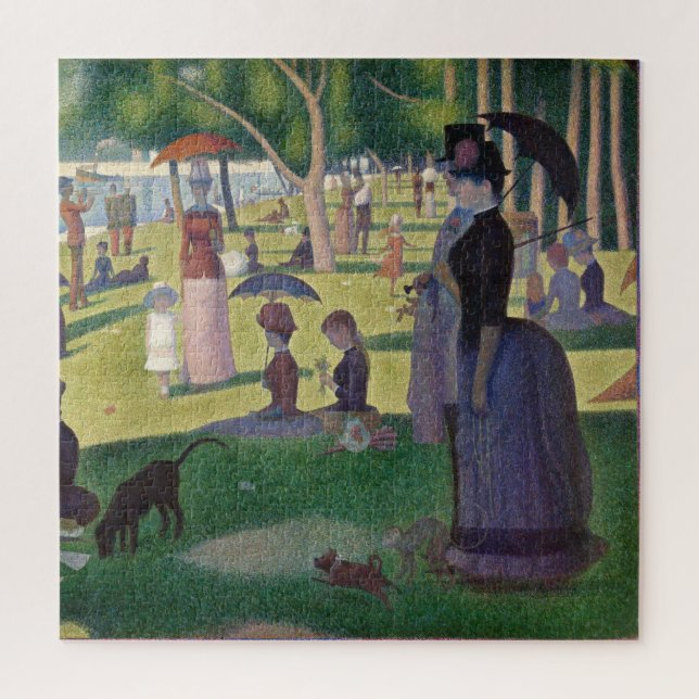 Sunday Afternoon Seurat Neo Impressionist Painting Jigsaw Puzzle (Vertical)