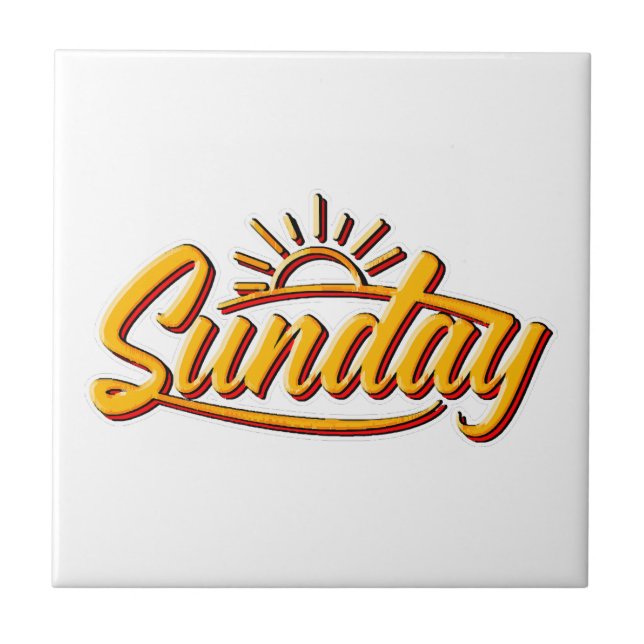 SUNDAY BEST SUMMER CERAMIC TILE (Front)