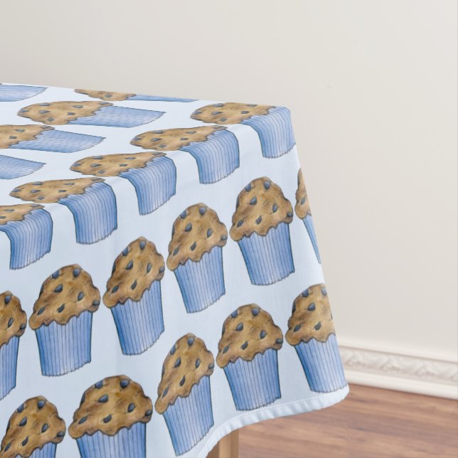 Sunday Breakfast Brunch Party Blueberry Muffin Tablecloth (In Situ)