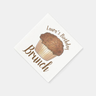 Sunday Breakfast Brunch Streusel Crumb Muffin Napkin