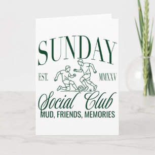 Sunday Club Footbyll Soccer Mud Friends Memories _ Card
