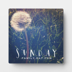 Sunday Family Eat Fun Plaque