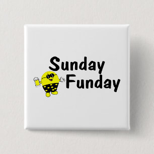 Sunday Funday 15 Cm Square Badge