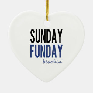 Sunday Funday Beachin' Ceramic Tree Decoration