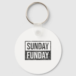 Sunday Funday Brunch Footbyll Sports Bbq Church Key Ring
