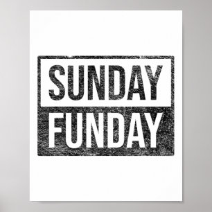 Sunday Funday Brunch Footbyll Sports Bbq Church  Poster