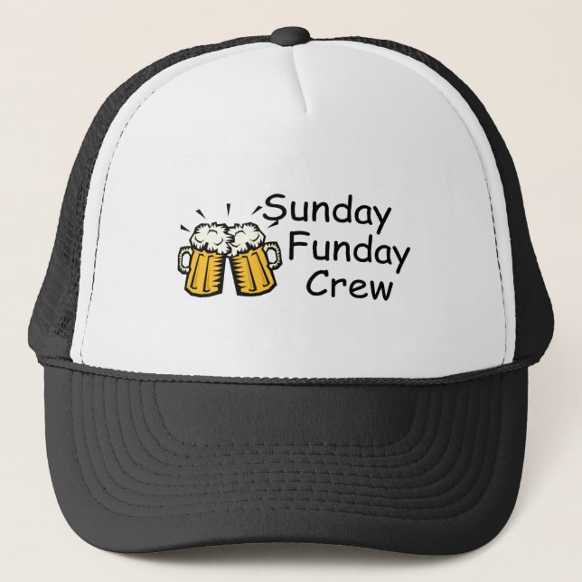 Sunday Funday Crew (Beer) Trucker Hat (Front)