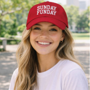 'Sunday Funday' Football Weekend, Golf Course Gift Embroidered Hat
