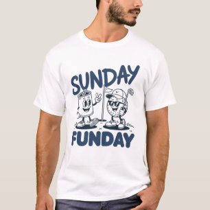 Sunday Funday Golf Funny Golfing Golfers Retro T-Shirt